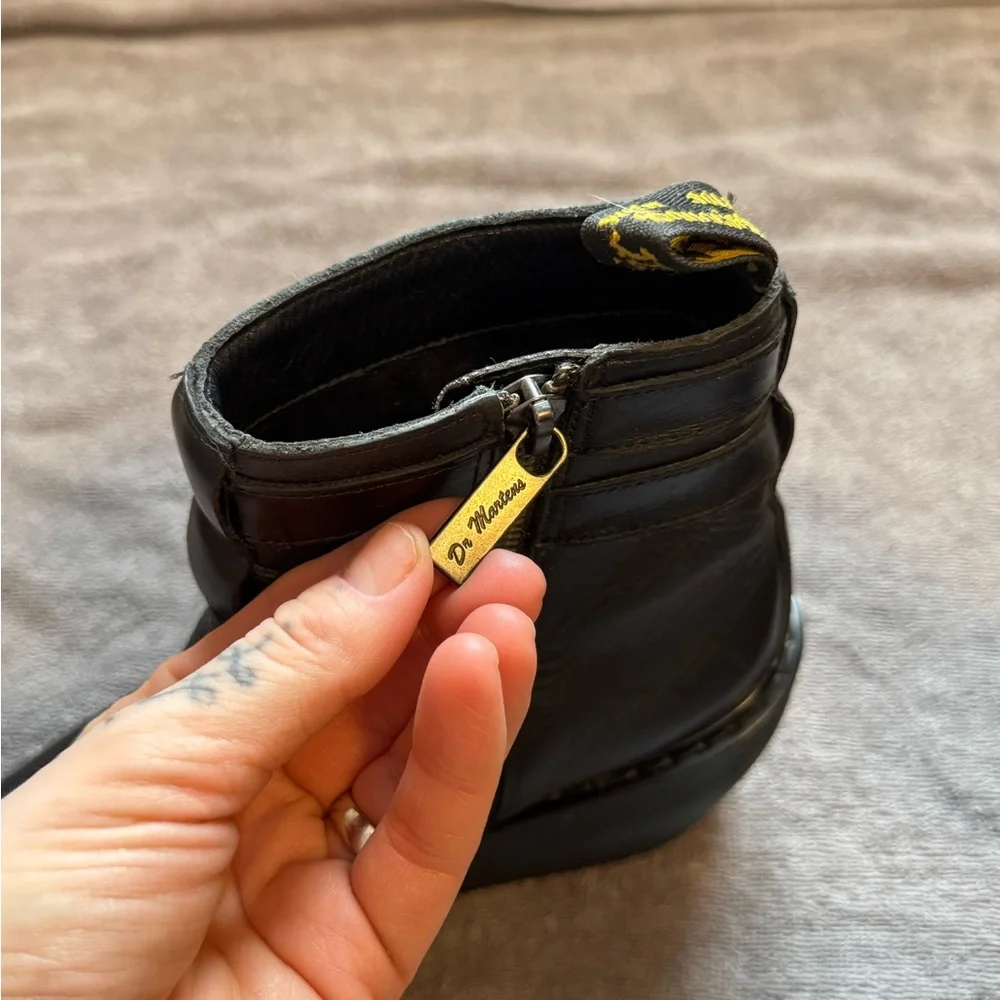 Dr. Martens Black Wedge Platform Ankle Boots RARE - Picture 3 of 6